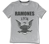 Amplified - Herren Boys Rock Band T-Shirt Ramones 74 Grau (S-XL) (S)