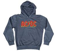 Amplified Herren Sweatshirt Hoodie Sweater Grau Official AC/DC ACDC Logo Rock Star Vintage L 52/54