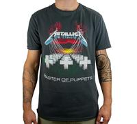 Amplified Herren T-Shirt Master Of Puppets, Grau (Anthrazit), Large (Herstellergröße: Large)