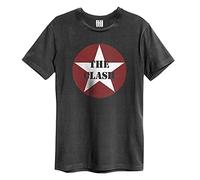 Amplified Herren T-Shirt The Clash-Star Logo Gr. S, Grau (Charcoal Cc)
