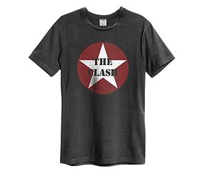 Amplified Herren T-Shirt The Clash-Star Logo, Grau (Charcoal Cc), L