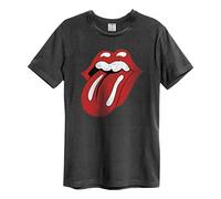 Amplified Herren The Rolling Stones-Era Tongue T-Shirt, Grau (Charcoal Cc), S