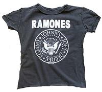 Amplified Kinder Kids Jungen Mädchen Boy Girl T-Shirt Stonewash Grau Gray Official The Ramones Merchandise Hey Ho Let's Go You Rock Star Vintage Nähte Aussen VIP Wow (80)