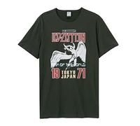 Amplified LED Zeppelin - Tokyo 71 | Kurzarm Band T-Shirt im Retro Look | Farbe: Dunkelgrau, Größe: XL