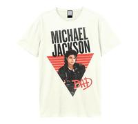 Amplified Michael Jackson - Bad | Farbe: Weiß, 100% Baumwolle, Größe: S