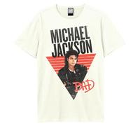 Amplified Michael Jackson - Bad | Farbe: Weiß, 100% Baumwolle, Größe: XL