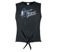 Amplified Michael Jackson - King of Pop | Ärmelloses Damen T-Shirt | Farbe: Schwarz, 100% Baumwolle, Größe: S