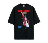 Amplified Michael Jackson Oversized - Live in Concert | Größe: M, Farbe: Schwarz, 100% Baumwolle