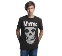 Amplified - Misfits - Skull, Kurzarm Band T-Shirt, Größe XL, Dunkelgrau, Unisex, 100% Baumwolle, Männer, Frauen, Kinder, Unisex, Frühling, Sommer, Herbst, Winter, Festival, Musik, Vintage