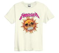 Amplified - Neon Sun T-Shirt für Herren/Damen Unisex (M) (Altweiß)