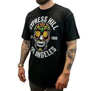 Amplified Oversized Hip Hop T-Shirt - Cypress Hill - Floral Skull, Größe XL, Schwarz, 100% Baumwolle (240g), Herren, Frauen, Kinder, Unisex, Frühling, Sommer, Herbst, Winter, Festival, Musik