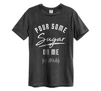 Amplified - Pour Some Sugar On Me Def Leppard T-Shirt für Erwachsene, Unisex, Anthrazit, XS