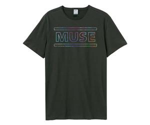 Amplified - Rainbow Logo Muse T-Shirt für Erwachsene, Unisex, Anthrazit, S