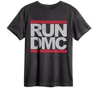 Amplified Run DMC Logo T-Shirt für Herren, grau (Charcol), XS