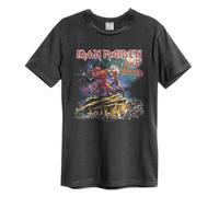 Amplified Run To The Hills Iron Maiden T-Shirt für Erwachsene, Unisex, Coal, L