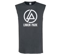 Amplified Sleeveless Shirt - Linkin Park - Circle Logo, Größe M, Dunkelgrau, Unisex, 100% Baumwolle, Herren, Frauen, Kinder, Unisex, Frühling, Sommer, Herbst, Winter, Festival, Musik