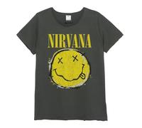 Amplified Smiley Unisex Erwachsene T-Shirt Nirvana, anthrazit, XL