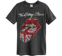 Amplified T-Shirt Union Jack Tongue The Rolling Stones für Erwachsene, Unisex, Anthrazit, 56