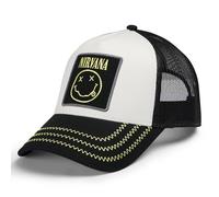 Amplified Trucker-Baseballkappe Nirvana – atmungsaktiv, verstellbarer Snapback – Weiss/Schwarz/Gelb