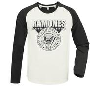 Amplified Unisex 3D Ramones T-Shirt - M (Weiß/Anthrazit)