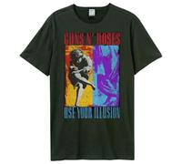 Amplified Unisex Band T-Shirt - Guns N Roses - Spliced Illusion, Dunkelgrau, M