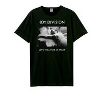Amplified Unisex Band T-Shirt - Joy Division - Love Will Tear Us Apart, Dunkelgrau, S