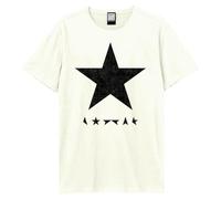 Amplified Unisex Erwachsene Black Star David Bowie T-Shirt, Weiss/opulenter Garten, L