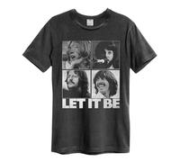 Amplified Unisex Erwachsene Let It Be The Beatles T-Shirt, Dunkelgrau, L