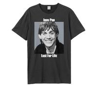 Amplified Unisex Erwachsene Lust For Life Iggy Pop T-Shirt, Dunkelgrau, L