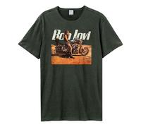 Amplified Unisex Erwachsene Wanted Dead Or Alive Bon Jovi T-Shirt, Dunkelgrau, XX-Large