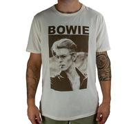 Amplified Unisex T-Shirt - David Bowie - Cigarette, Charcoal, M
