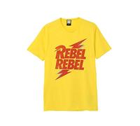 Amplified Unisex Tee David Bowie Rebel Rebel Yellow XS