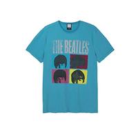Amplified Unisex Tee The Beatles Hard Days Night Teal S