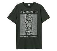 Amplified Unknown Pleasures Joy Division T-Shirt für Erwachsene, Unisex, Anthrazit, M