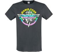 Amplified Van Halen World Tour 78' Mens T-Shirt in Charcoal (L)