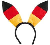 Amscan 9900310 - Haarreif mit Hasenohren Deutschland, Plastik / Textil, 24,1 x 28,4 cm, Accessoire