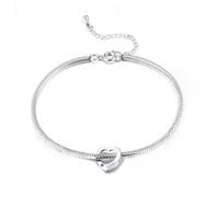 Amsgedhie Personalisiertes Herz-Geburtsstein-Armband - Damen Armband mit Namens Gravur, Verstellbare Kette für Mama Oma, Geschenk zum Muttertag Weihnachten (Name 1)