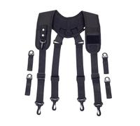 AMSLSIU X Typ Taktik Hosenträger - Vertrauen und Unterstützung bei jeder Aufgabe. Nylon Männer, gepolstert, verstellbarer Werkzeuggürtel, taktische Hosenträger, Schwarz