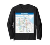 Amsterdam Rail Travel Art Niederlande Langarmshirt
