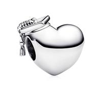 Amuefer S925 Silber Sterling Silver Charm Absolventenmütze Graduation Herz Heart Passend für Pandora Armbänder, Geschenk zum Geburtstag Jahrestag Absolventen für Frauen Tochter Freundin