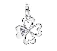 Amuefer S925 Silber Sterling Silver Charm Kleeblatt Clover Lucky Glück Bringer Passend für Pandora Armbänder, Geschenk zum Geburtstag Jahrestag Muttertag Valentinstag Weihnachten für Frauen