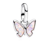 Amuefer S925 Silber Sterling Silver Charm Schmetterling Butterfly Passend für Pandora Armbänder, Geschenk zum Geburtstag Jahrestag Muttertag Valentinstag Weihnachten für Frauen Mama Tochter Freundin