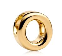Amuefer Silber Charm 14K Vergoldet Gold Plated Buchstaben Letter O Brief gold Passend für Pandora Armbänder, Geschenk zum Geburtstag Jahrestag Muttertag Valentinstag für Frauen Mama Tochter