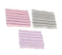 AMUSLESUR 3 Stück pack Verstellbare Netz Haarbänder aus Polyester mit Schickem Mesh Design Sanfte Stirnbänder zum Gesichtwaschen und Duschen für Spa und Kosmetik Zufällige Zufällige Farbe