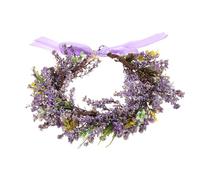 AMUSLESUR Festlicher Braut Haarband mit Blumenkranz aus Stoff Realistisches Design Fester Sitz für Weihnachten und Cosplay mit Zartem Band und Eleganter Kranz Form Zufällige Farbe