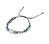 AMUSLESUR Fußkettchen Muschel Anhänger Verstellbar Strand Schmuck Damen Böhmischer Stil für Partys und Bankette Sommer Beach Fußkette