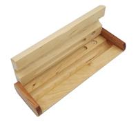 AMUSLESUR Holz Stifteaufbewahrungsbox mit Kartenhalter Einfache Beige Holz Federmäppchen für Schüler Kreative Selbstgemacht Aufbewahrungsbox für Schulbedarf und Schreibwaren