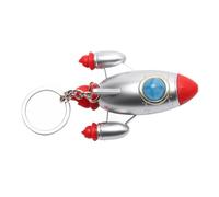AMUSLESUR Robustes 2 Stück Raketen Schlüsselanhänger Reiß und Bruchfest Dekorative Anhänger als Geschenk und Schlüsselanhänger für Weltraumfans und Schultaschen