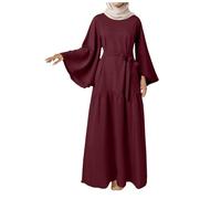 Amxleh Muslimische Kleider Damen Gebetskleidung Abaya Offene Longstrickjacke Damen mit Buckel Beten Kleidung für Frauen Langarm Islamische Türkische Ramadan Ganzkörper Lang Gebetskleid