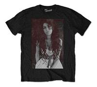 Amy Winehouse Back to Black Herren T-Shirt mit Kreidetafel, Slim Fit, Schwarz - Schwarz - Mittel